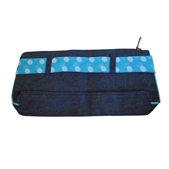 NEW Mary Kay The Weekender Collection Blue Jean Ribbon Travel Make Up Bag Twee - Picture 2 of 5